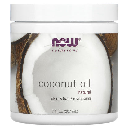 NOW Foods Solutions Coconut Oil – Natural, 7 fl oz (207 ml)