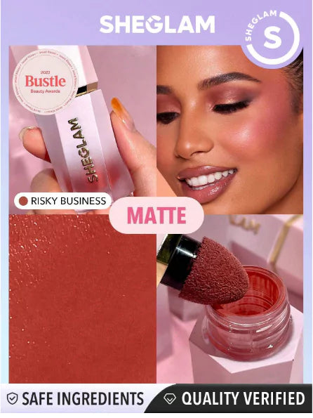 SHE GLAM-COLOR BLOOM LIQUID BLUSH MATTE FINISH