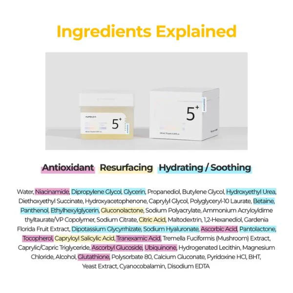 numbuzin | No.5 Vitamin-Niacinamide Concentrated Pad
