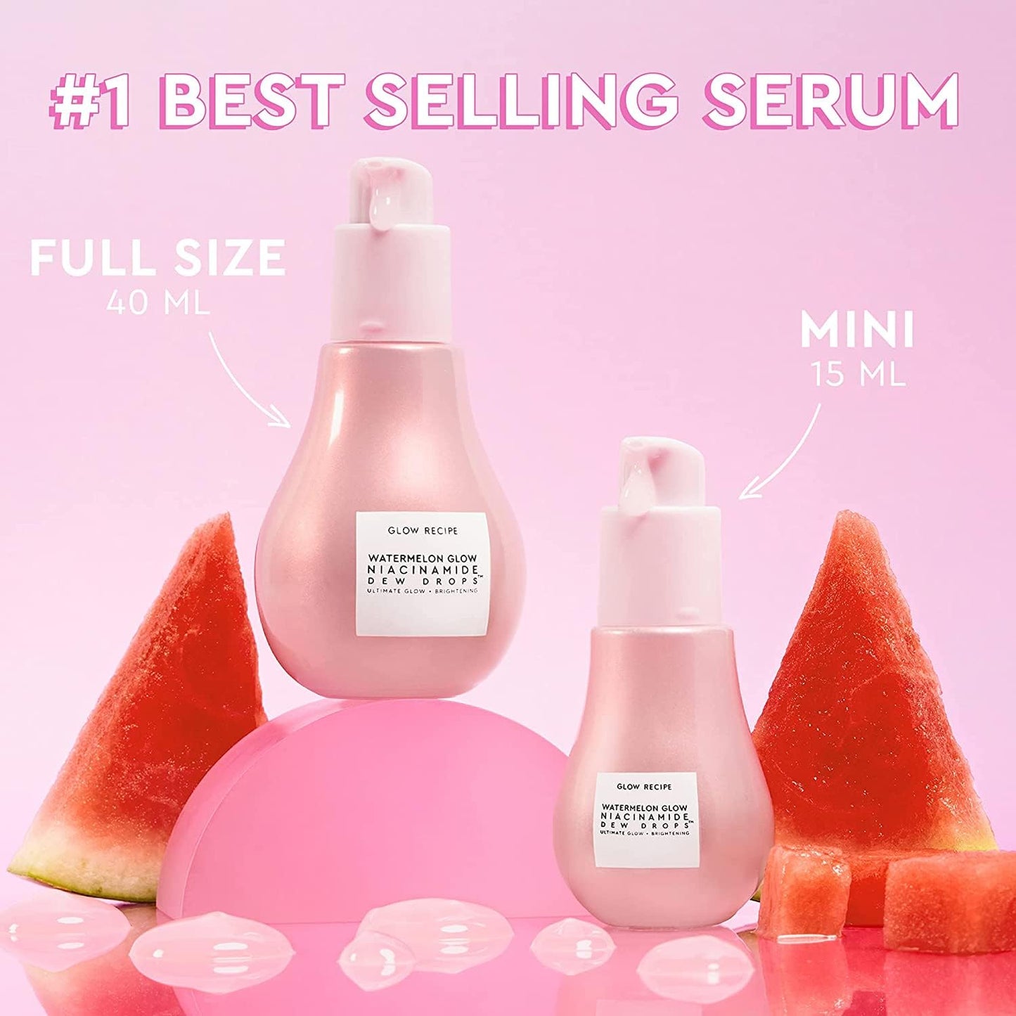 Glow Recipe-Watermelon Niacinamide Dew Drops, Travel-Size 15 ml