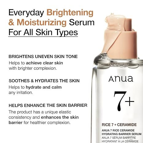 ANUA RICE CERAMIDE 7 HYDRATING BARRIER SERUM