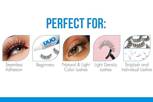 DUO Strip Lash Adhesive – White/Clear, for Strip False Eyelashes