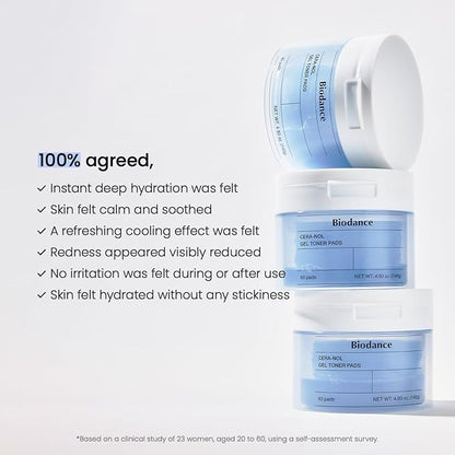 Biodance - Cera-nol Gel Toner - 60 Pads