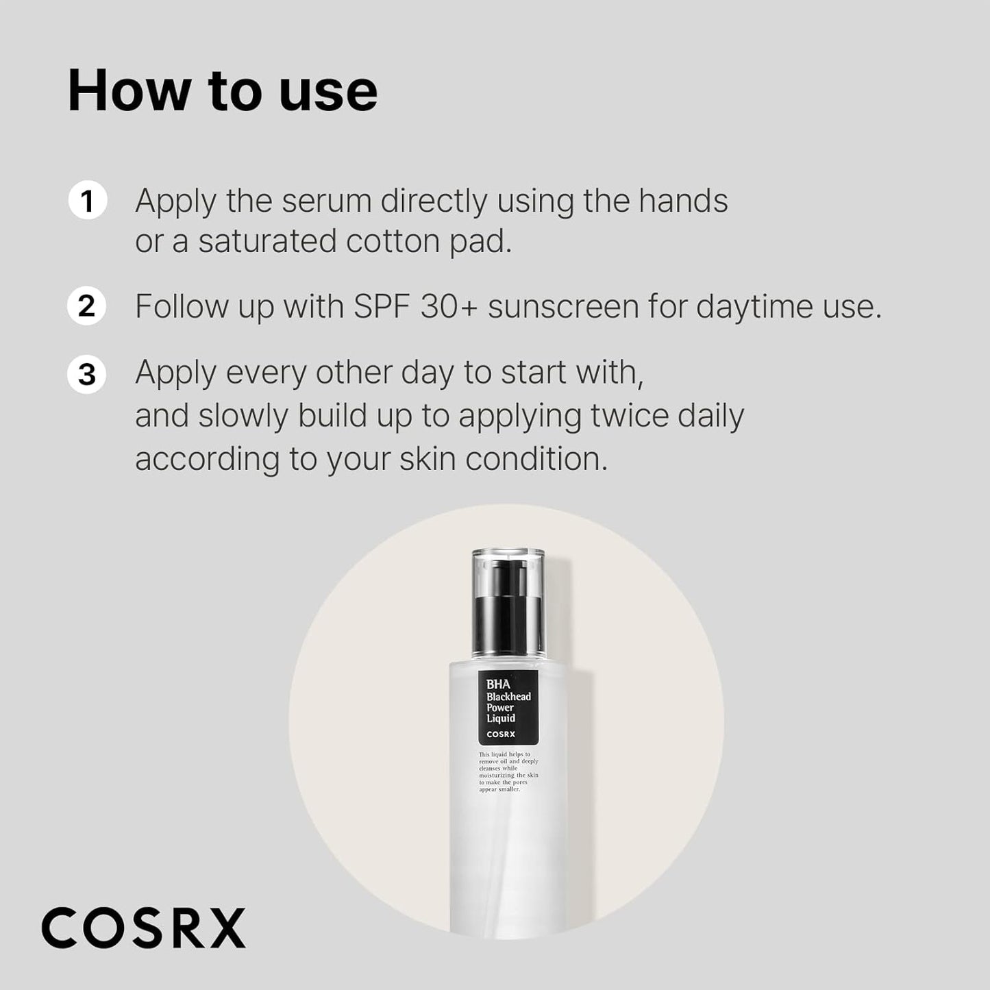 COSRX Niacinamide 2% + BHA 4% Blackhead Exfoliant Toner 3.38 fl.oz / 100ml