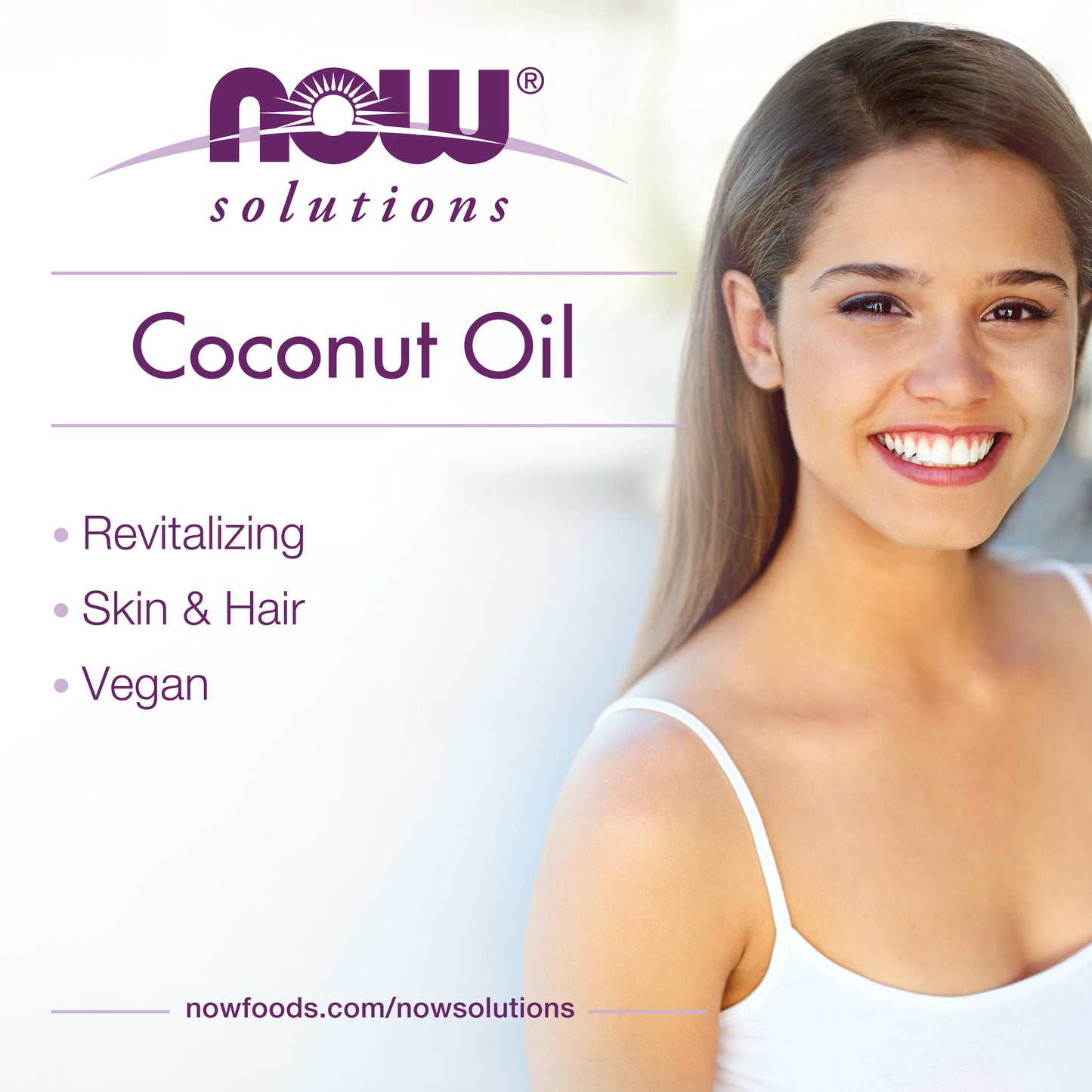 NOW Foods Solutions Coconut Oil – Natural, 7 fl oz (207 ml)
