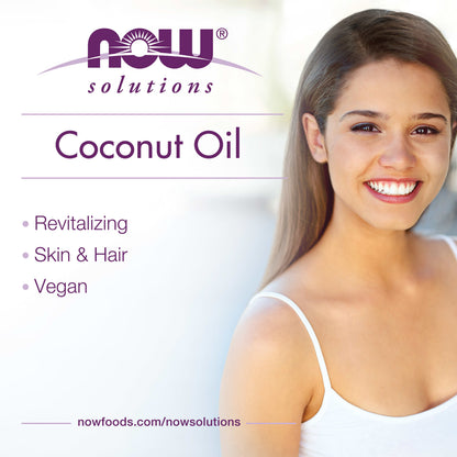 NOW Foods Solutions Coconut Oil – Natural, 7 fl oz (207 ml)