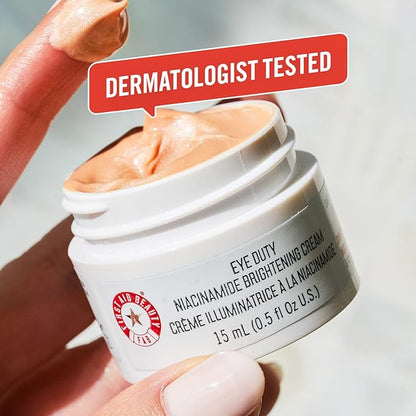 First Aid Beauty Eye Duty Niacinamide Brightening Cream, Illuminating Eye Cream for Dark Circles and Puffiness