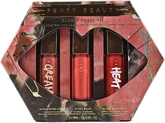 FENTY BEAUTY by Rihanna Glossy Posse Volume 7.0 Full-Size Gloss Bomb Trio