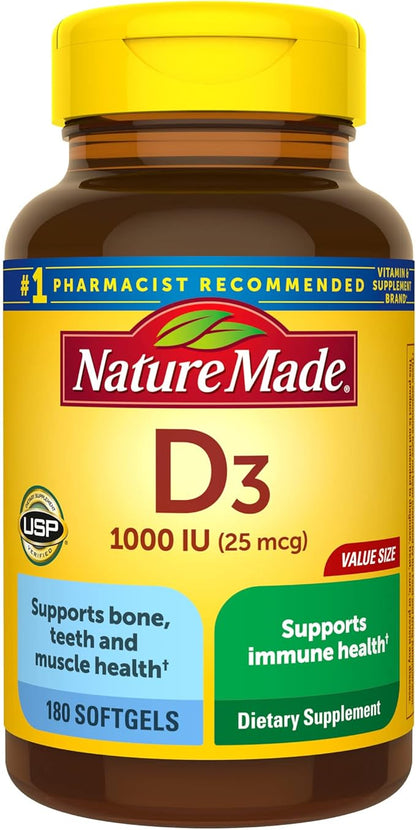 Nature Made-Vitamin D3 1000 IU (25 mcg), Vitamin D Supplement