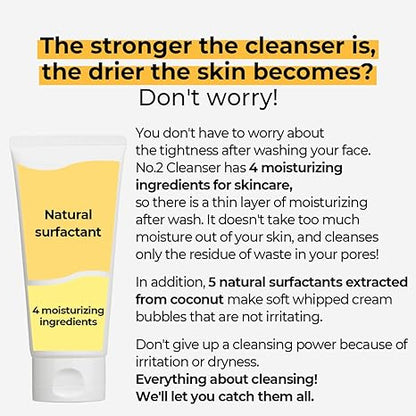 numbuzin No.2 Cleansing Foam | Deep Clean Fresh Cream Cleanser | Foam Cleanser