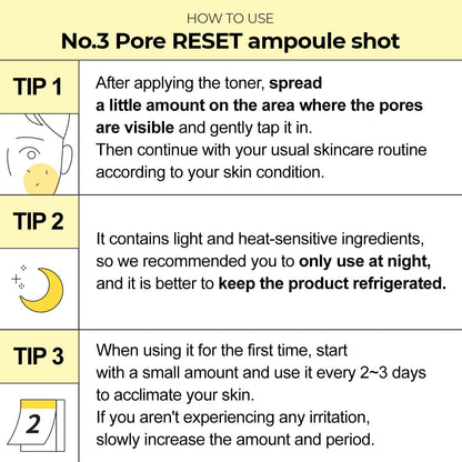 numbuzin No.3 Pore Reset Ampoule Shot