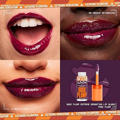 NYX | Professional Make Up| Duck Plump High Pigment Plumping Lip Gloss - 15 Twice The Spice- Spiced Red