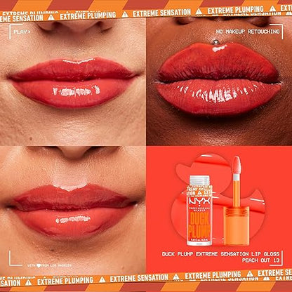 NYX | Professional Make Up| Duck Plump High Pigment Plumping Lip Gloss - 15 Twice The Spice- Spiced Red