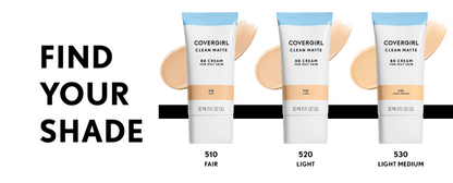 COVERGIRL Clean Matte BB Cream Light 520, For Oily Skin