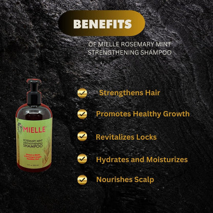 MIELLE  Rosemary Mint Strengthening Shampoo
