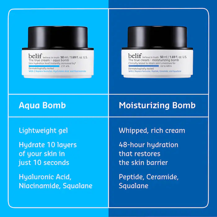 Belif The True Cream Aqua Bomb with Hyaluronic Acid and Niacinamide