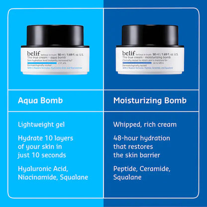 Belif The True Cream Aqua Bomb with Hyaluronic Acid and Niacinamide