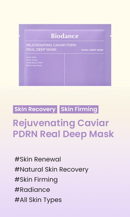 Biodance Rejuvenating Caviar PDRN Real Deep Mask Facial Sheet Mask
