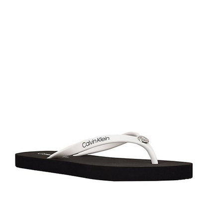 Calvin Klein Transparent Black Flip Flops – Size 8