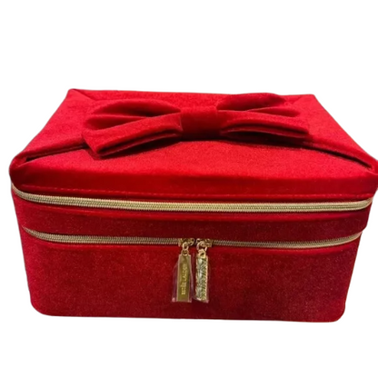 Estée Lauder- Makeup Cosmetic Bag TRAIN CASE RED Velvet 2025