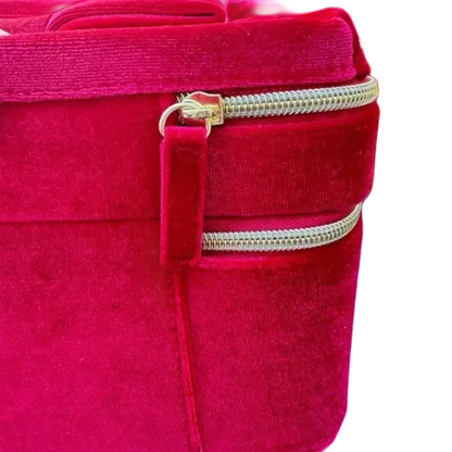 Estée Lauder- Makeup Cosmetic Bag TRAIN CASE RED Velvet 2025
