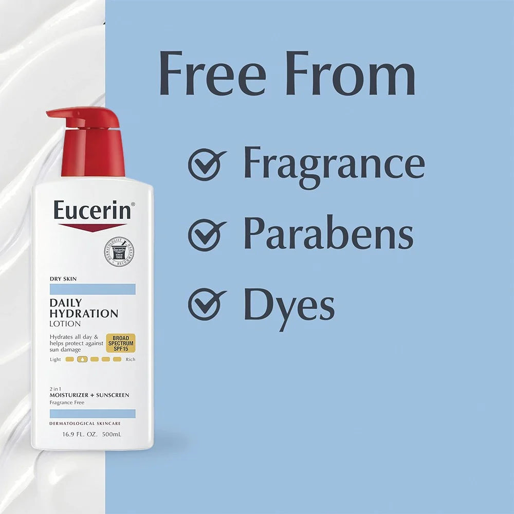 Eucerin Daily Hydration Lotion SPF 15 | 2-in-1 Moisturizer & Sunscreen