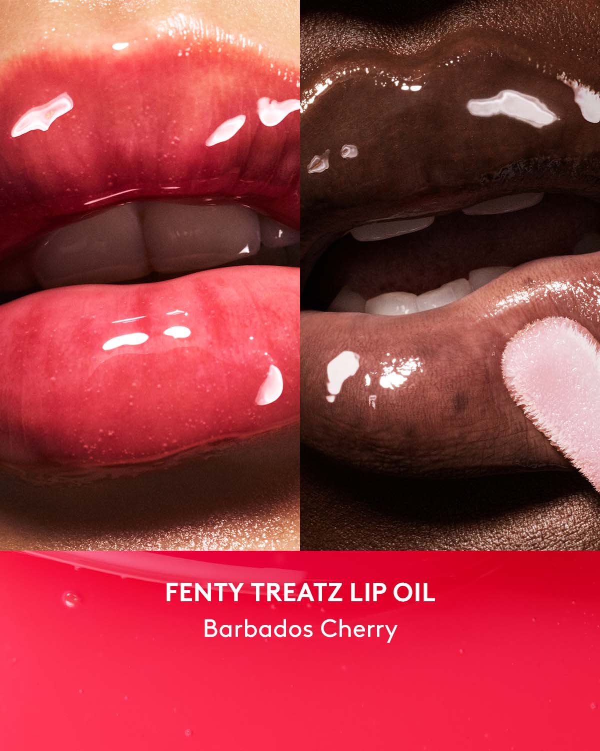 Fenty Beauty Cherry Mouth 3-Piece Lip Set + Pouch (Limited Edition)