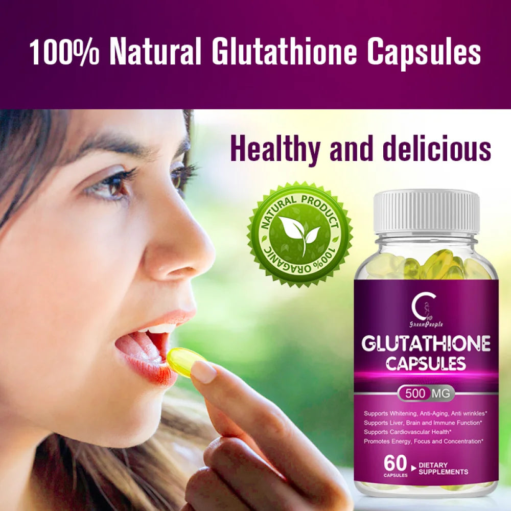 GPGP- GreenPeople- Organic Glutathione Antioxidant  Capsule 500 mg 120 Cap