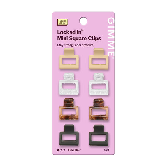 Gimme Beauty Gimme Clips Locked In Mini Claw Clips for Fine Hair – 8ct