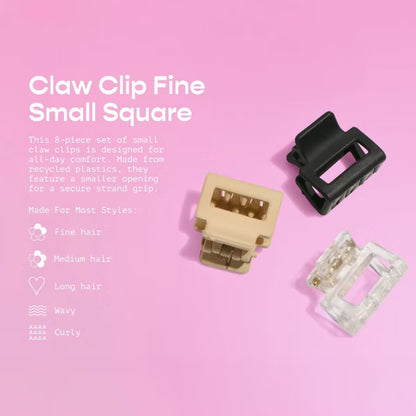 Gimme Beauty Gimme Clips Locked In Mini Claw Clips for Fine Hair – 8ct