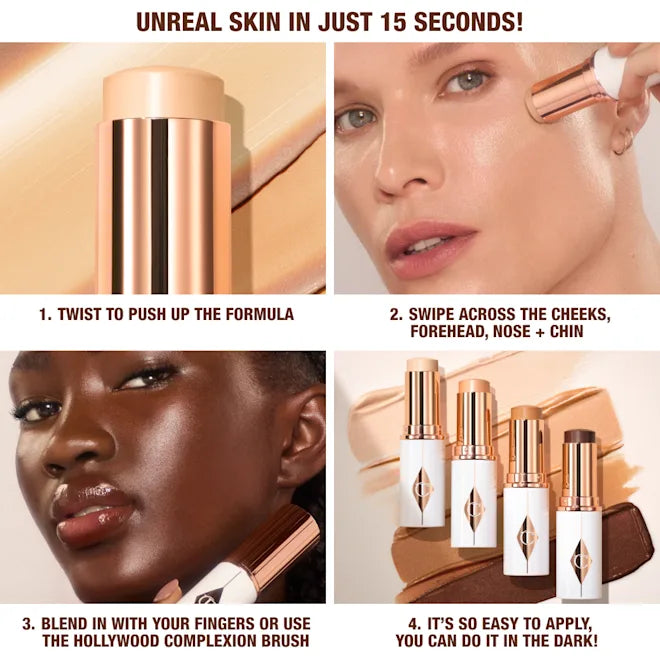Charlotte Tilbury | UnReal Skin Sheer Glow Tint | Hydrating Foundation Stick