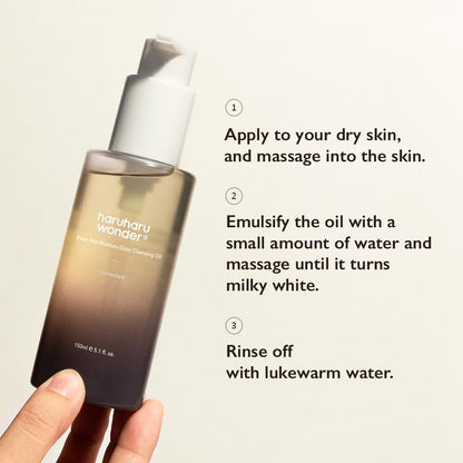 HARUHARU wonder- Black Rice Moisture Cleansing Oil, Travel Size 30 ml