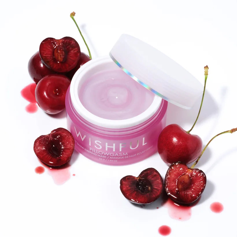 Huda Beauty Wishful Pillowgasm Cherry Glow Sleeping Mask
