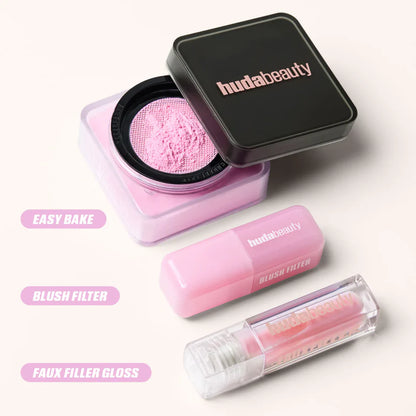 Huda Beauty-Easy Bake Loose Baking & Setting Powder- Ube Birthday Cake