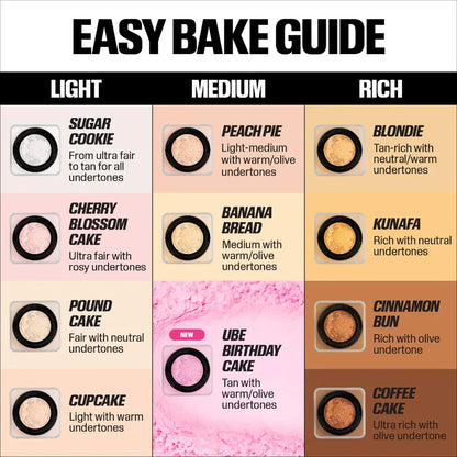 Huda Beauty-Easy Bake Loose Baking & Setting Powder- Ube Birthday Cake