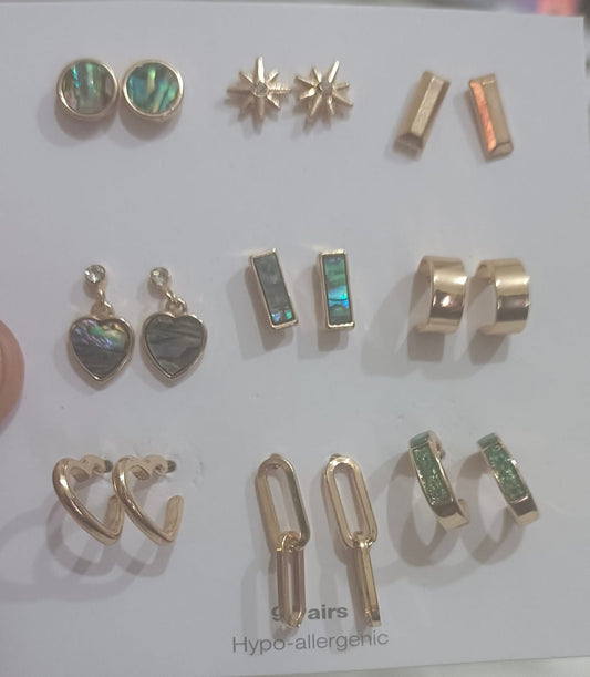 Ardene | Hypoallergenic 9-Pair Earring Set