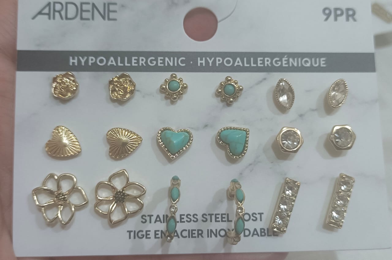 Ardene | Hypoallergenic 9-Pair Earring Set