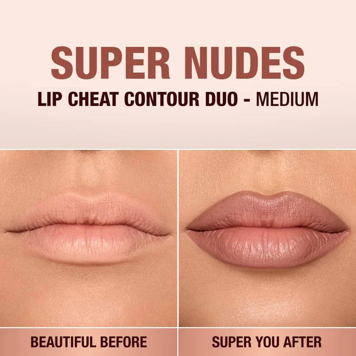 Charlotte Tilbury - Super Nudes Lip Cheat Contour Duo Lip Liner - MEDIUM