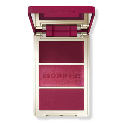 Morphe - Cheek Thrills Multi-Finish Face Trio - WINE & DINE
