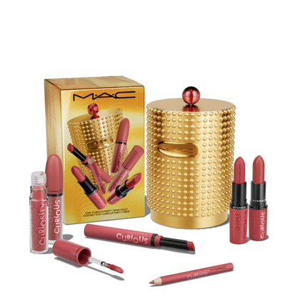 MAC Stay Curious Party Crew Vault Limited Edition Lip Gift Set - Long-Lasting, Hydrating & Matte Finish |