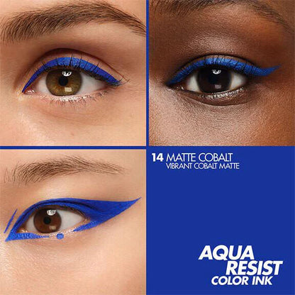 MAKE UP FOR EVER - Aqua Resist Color Ink 24HR Waterproof Liquid Eyeliner - MATTE COBALT