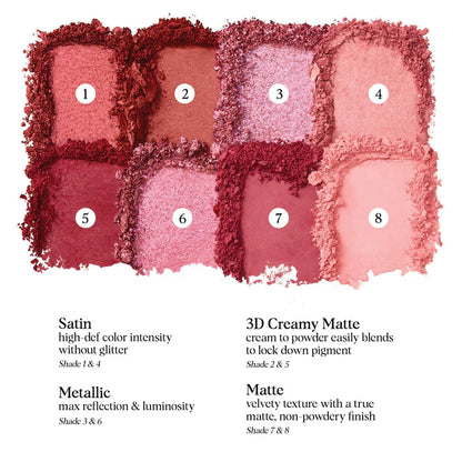 Hung Vanngo Beauty - Color Story Eyeshadow Palette - REBELLIOUS RED & PINK