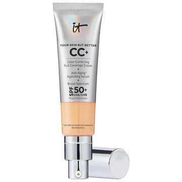 IT Cosmetics CC+ Cream with SPF 50+ – Full Coverage Color Correcting Cream