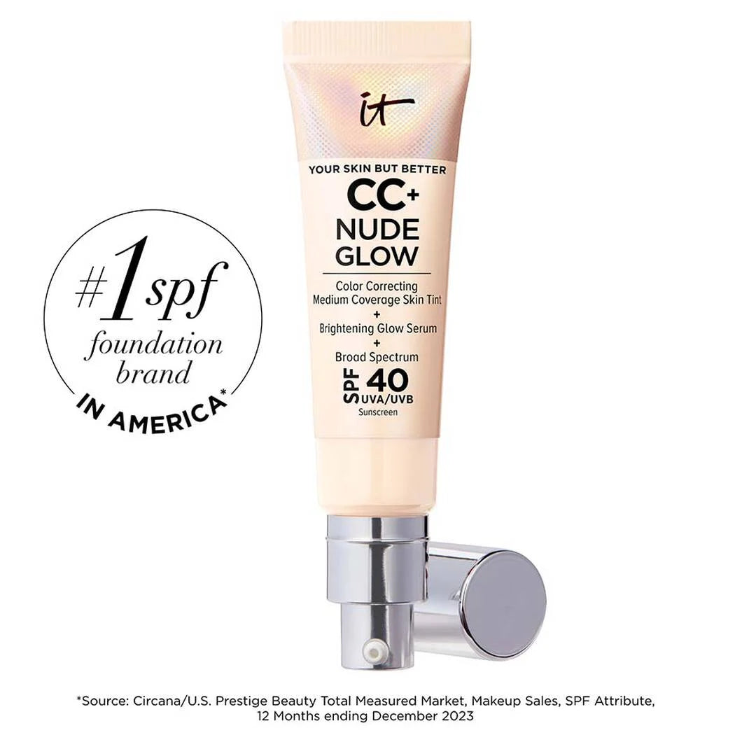 iT Cosmetics-CC+ Nude Glow Lightweight Foundation + Glow Serum with SPF 40