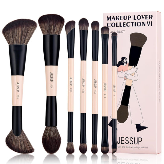 Jessup Makeup Lover Collection VI 14-in-7 Dual-Ended Brush Set