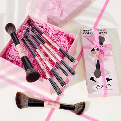 Jessup Makeup Lover Collection VI 14-in-7 Dual-Ended Brush Set