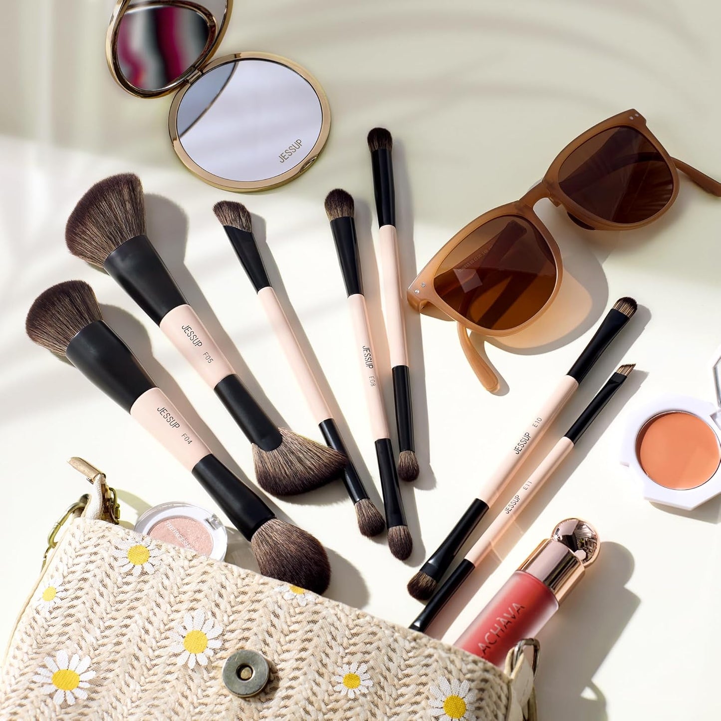 Jessup Makeup Lover Collection VI 14-in-7 Dual-Ended Brush Set