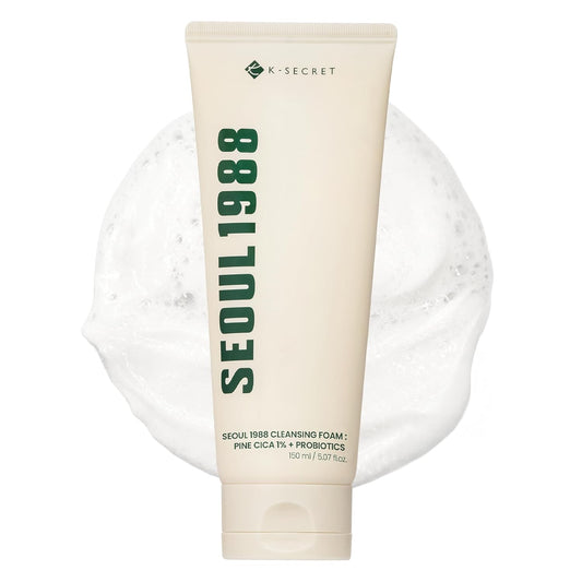 K-Secret Seoul 1988 Cleansing Foam: Pine Cica 1% + Probiotics