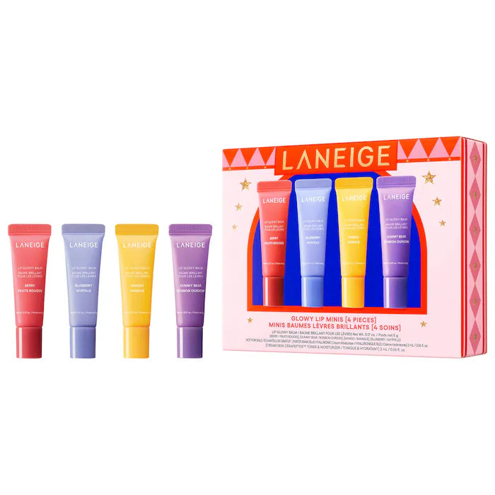 Laneige Glowy Lip Minis Set (4 Pieces)