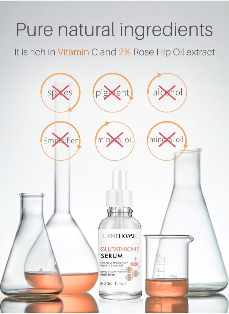 LANTHOME- Skin Care 30ml Hydrating Whitening Lightening Glutathion Face Serum